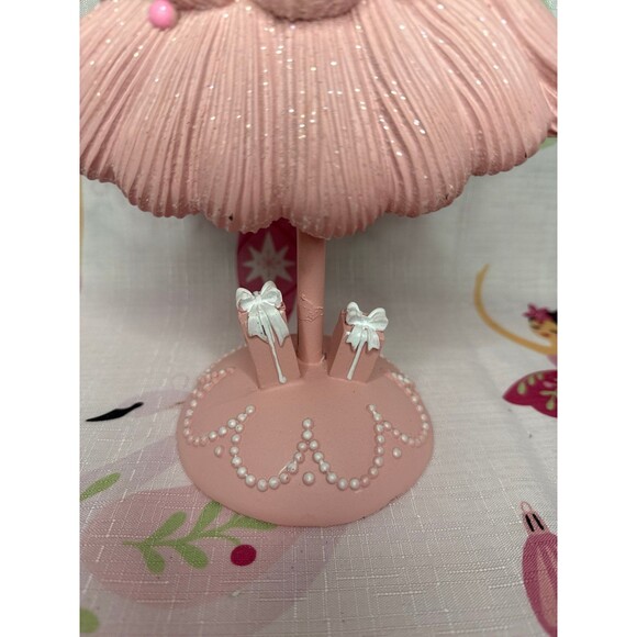 Bella Lux pink frosted Christmas tree with bow - Picture 4 of 6